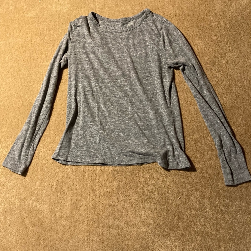 Gray Long Sleeve Top